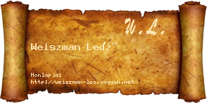 Weiszman Leó névjegykártya